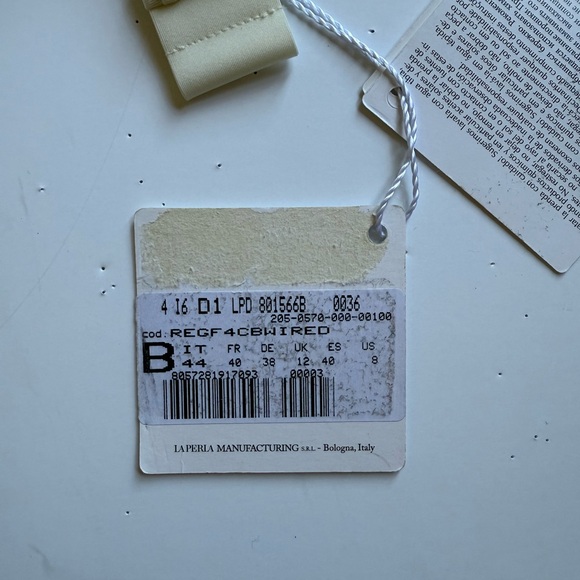 La Perla Cream Underwire Halter Bra or Swim Top 36B - Picture 3 of 6